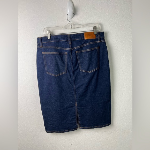 Lauren Ralph Lauren Blue Denim Jean Skirt Size 10 - Picture 2 of 16